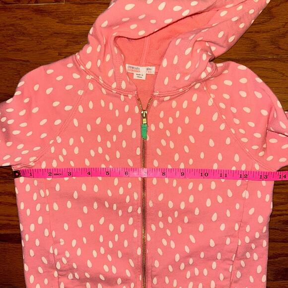 JCrew Crewcuts Everyday Girls Strawberry Full Zip Hoodie Size 4-5 - Picture 9 of 11
